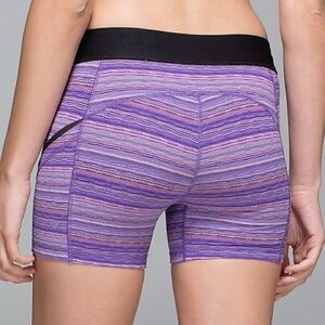 Lululemon space dye twist iris flower what the sport shorts